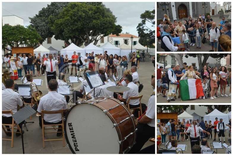 La Banda Municipal ofreció un concierto este viernes en la plaza de San Juan (Foto TA)